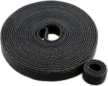 Pasow Fastening Tape Cable Tie Double Side Nylon Power Wire Management 3/4Inch 1 Roll Hook (5 Yards, Style 1)