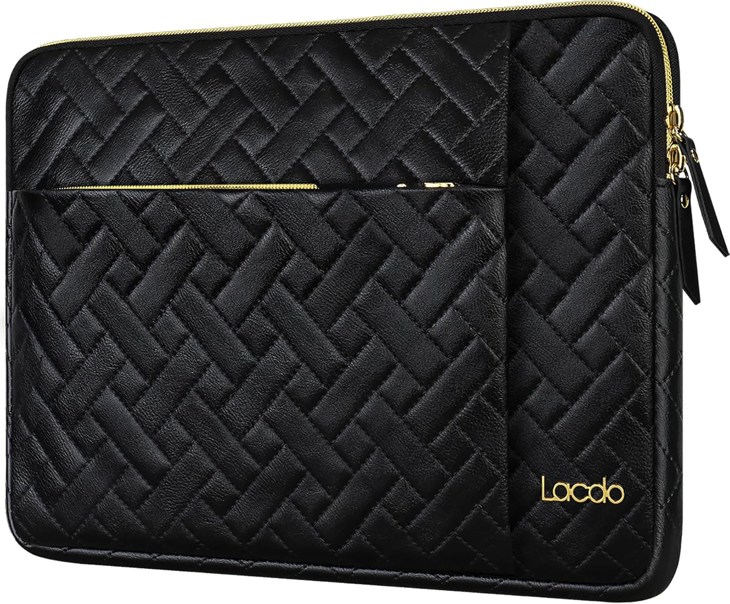 Lacdo Laptop Sleeve Case for 16 inch New MacBook Pro M4/M3/M2/M1 Pro/Max A3403 A3186 A2991 A2780 A2485 2024-2019 | 15" Surface Laptop 7th Copilot+PC/Surface Laptops 6 5 4 Computer Bag, Elegant Black