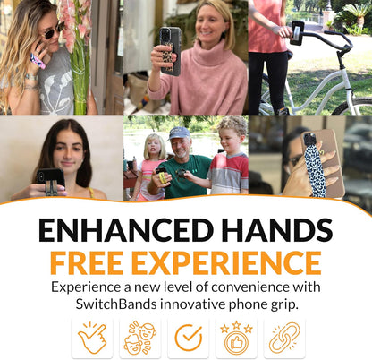 Phone Grip Strap - Pack of 2 Reversible Finger Holder for Phone Back, Customizable Anti-Slip Design, Wireless Charging Compatible Detachable Holder for iPhone - Cat Nap