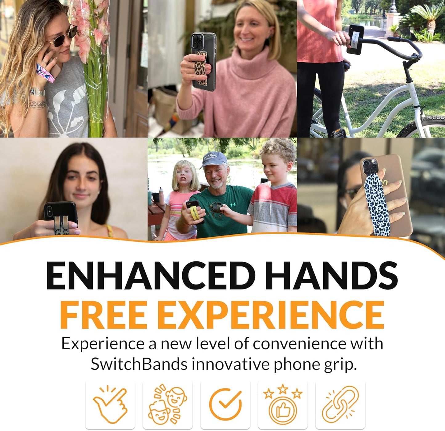 Phone Grip Strap - Reversible Finger Holder for Phone Back, Customizable Anti-Slip Design, Wireless Charging Compatible Detachable Holder for iPhone - Cat Nap