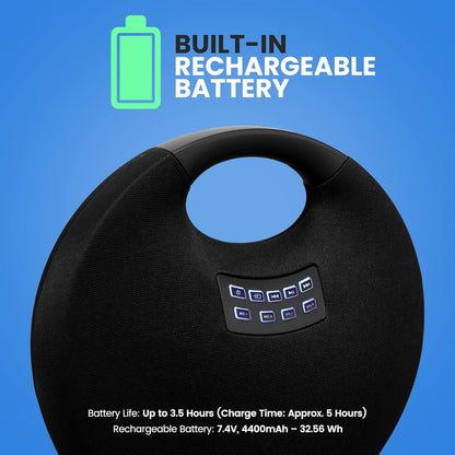 Pyle Mini IPX4 Waterproof Wireless Portable Bluetooth Speaker, with Built in Rechargeable Battery, Wireless Microphone, Clear Surround Sound, for Indoor and Outdoor Activities