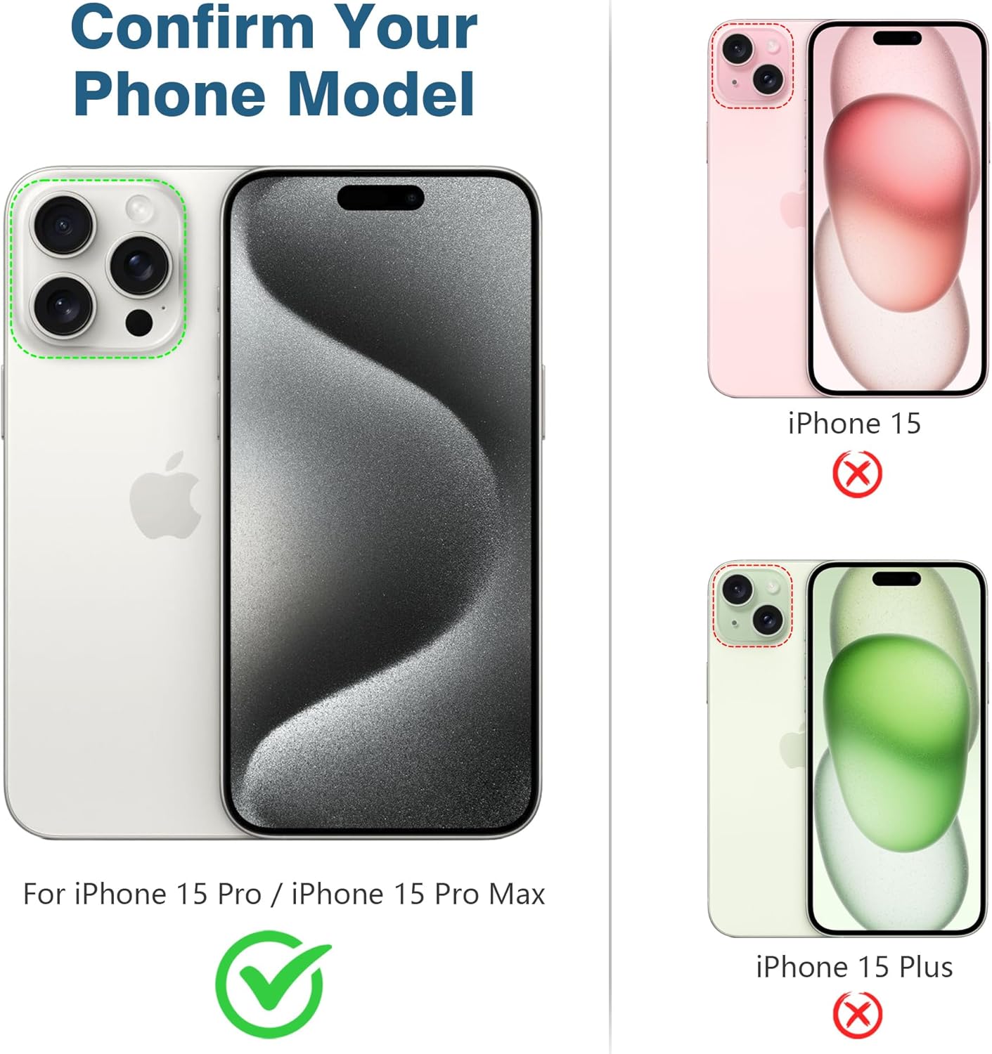 AGVEE 3+3 Camera Lens Protector for iPhone 15 Pro 6.1" / 15 Pro Max 6.7", Brushed Metal Ring 9H Tempered HD Glass Camera Protector Cover Film, Silver