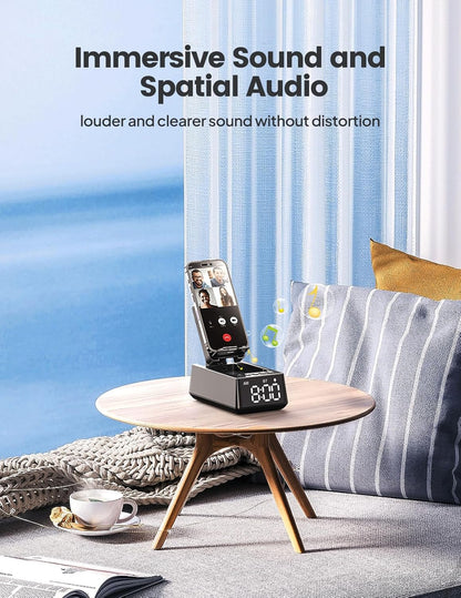 Birthday Gifts for Men Women-Bluetooth Speaker with HD Sound, Stocking Stuffers White Elephant Gifts for Adults, Kitchen Gadgets for Anniversary Idea Gift for Dad Mom Husband Wife(Grey)