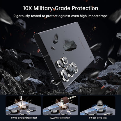 For Samsung Galaxy S24 Ultra Camera Lens Protector, Individual Lens Protector, Ultra HD 9H Tempered Glass Screen Protective Cover, Anti-scratch, Military Grade Drop Protection 2 Set. (Glitter Silver, S24 Ultra)
