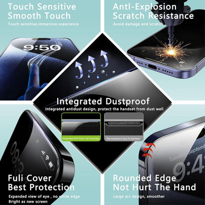 2 Pack Screen Protector Tempered Glass for iPhone 11 Pro Max and iPhone Xs Max 6.5-Inch Auto Dust Removal, No Bubbles, High Definition Clear, Easy Installation