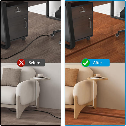 Floor Cord Cover 4ft, Cord Hider Floor Brown Walnut Wood, Cable Management Prevent Trips, Cable Cover Wire Covers for Electric Power Cords, Wire Protector Cavity W0.47in x H0.28in