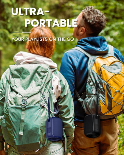 NOTABRICK Ki Bluetooth Speaker, 15W Stereo Sound, Active Extra Bass, IPX6 Water Resistant, TWS, Portable for Party, Beach, Camping