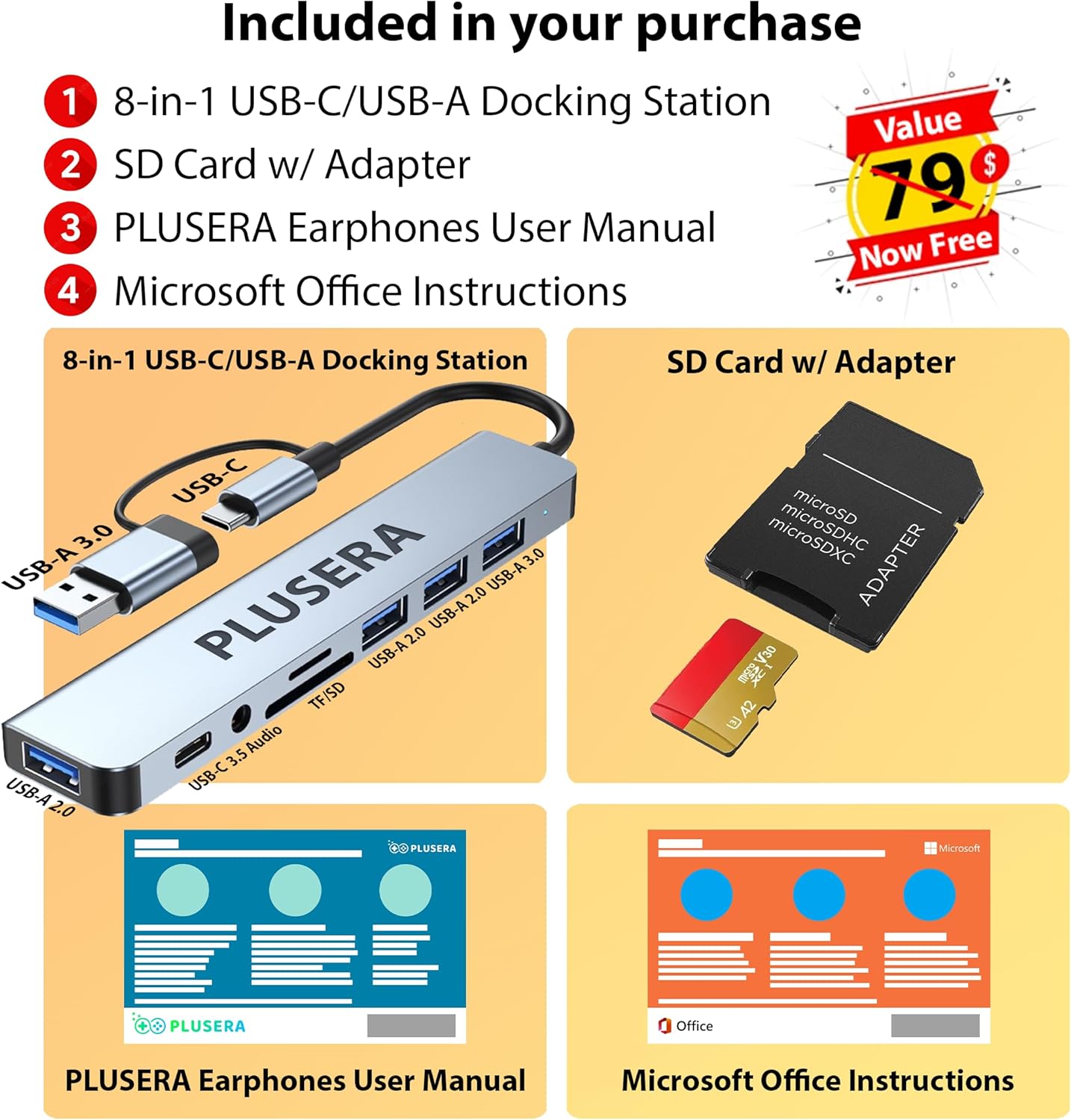 Lenovo IdeaPad 15.6” FHD Touchscreen Laptop, 24GB RAM 1.5TB Storage (1TB SSD+512GB Docking Station Set), 6-Cores Intel Core i3, Windows 11 Pro with Microsoft Office Included, Plusera Earphones