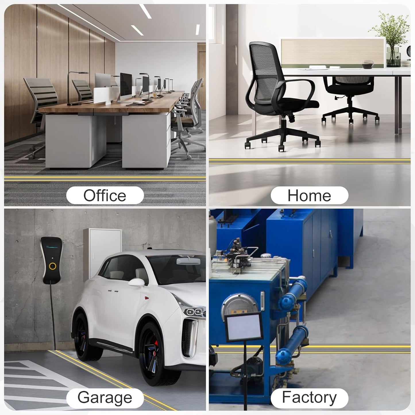 Floor Cord Cover 10Ft Heavy Duty PVC Floor Cable Protector Electric Cord Hider Cable Management Floor Strip Extension Cord Covers Cable Raceway for Wires on Floor Inner Channel 1.36" W x 0.43" H -Gray