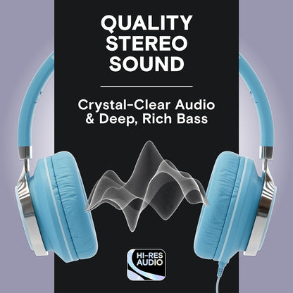 ARTIX CL750 USB C Wired Headphones with Mic & Volume Control Noise Isolating for iPhone 15-16, Samsung Computer Earphones Wired, On-Ear with Wire, Plug in and Play