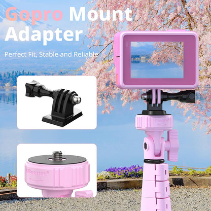 UBeesize 72" Phone Tripod & Selfie Stick, Camera Tripods Stand with Wireless Remote and Phone Holder,Compatible with iPhone Android Phone, Perfect for Selfies/Video Recording/Live Streaming Pink