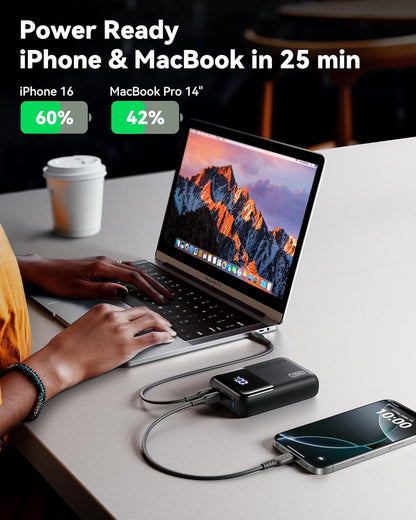 INIU Power Bank, 25000mAh 100W High Capacity Laptop & Phone Portable Charger, Fast Charging Flight Cruise Ship Family Essentials Traveling Powerbank for College Students Teen Boys Girls, Yellow