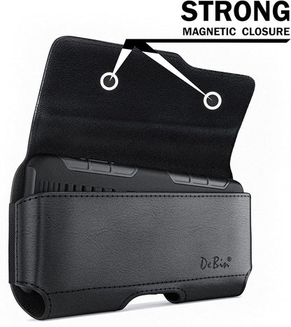 DeBin Holster for Samsung Galaxy Ultra Models s25 s24 s23 s22 s21, Note 20, A13, A32, A02s A03s, A12 A11 A71 A13 Cell Phone Belt Holder Clip Case Pouch Cover (Fits Protective Case on) Black