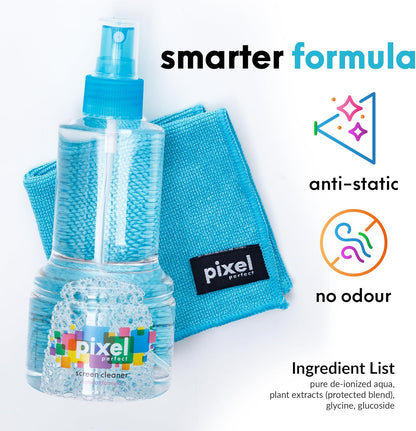 Pixel Perfect | 10oz | Screen Cleaner Kit, for TV, Laptops, Computers, Monitors, Phones, Tablets | 300ml Cleaning Kit, Premium Natural Spray