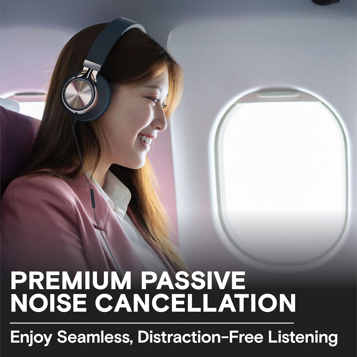 ARTIX CL750 USB C Wired Headphones with Mic & Volume Control Noise Isolating for iPhone 15-16, Samsung Computer Earphones Wired, On-Ear with Wire, Plug in and Play