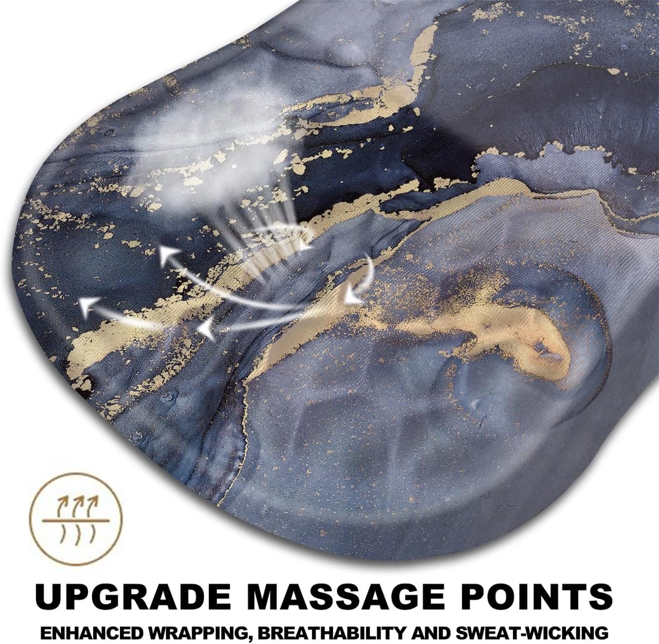 Mouse Pad Wrist Support, Ergonomic Mouse Pad with Massage Dot, Comfortable Computer Mouse Pad for Laptop, Wrist Rest Pain Relief Mousepad with Non-Slip PU Base for Office & Home, 12 x 8 in