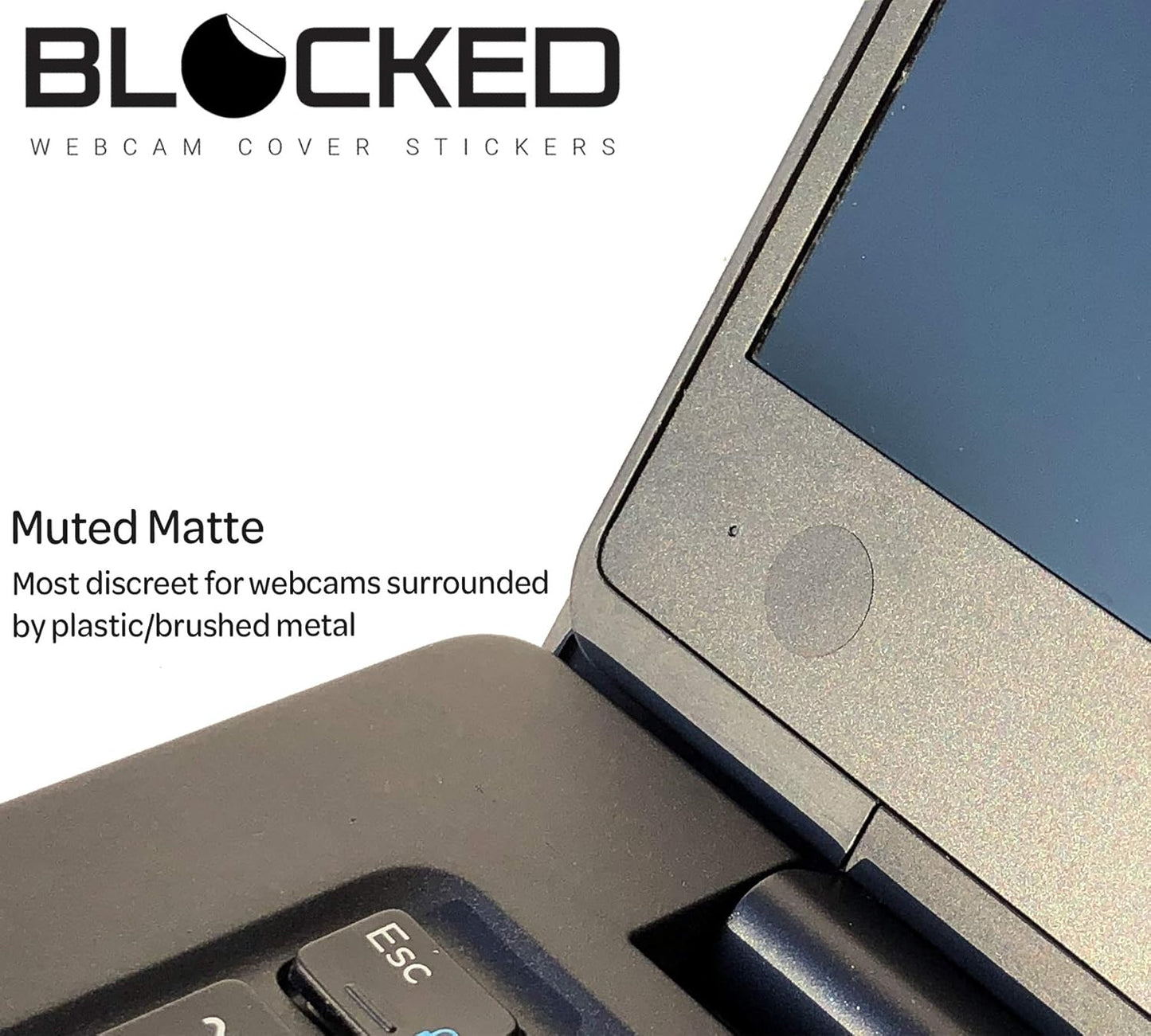 Stackable Webcam/Camera Vinyl Covers | 95 Low-Tack Restickable Webcam Sticker | 5-Sizes | Black 95-Pack (Muted Matte)