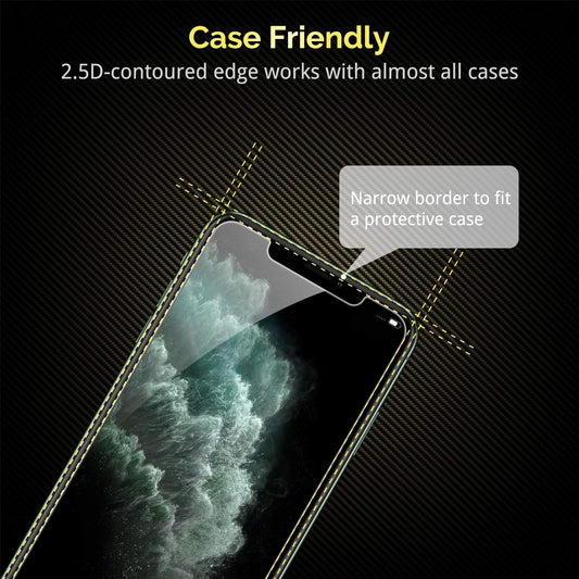UNBREAKcable Tempered Glass for iPhone 11 Pro Max/XS Max [6.5 inches-2 Pieces] 9H Hardness Screen Protector Film/2.5D Double Defence Screen Protector – [Anti-Scratch, Anti-Fingermarks, Bubble Free]