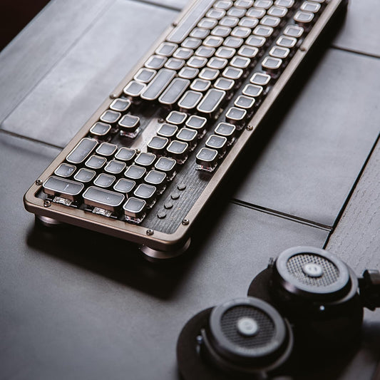 Azio RC Prestige Mechanical Keyboard, Bluetooth 5.0, Hot-Swappable Switches, PC/Mac (Ebony/Brown Switches)