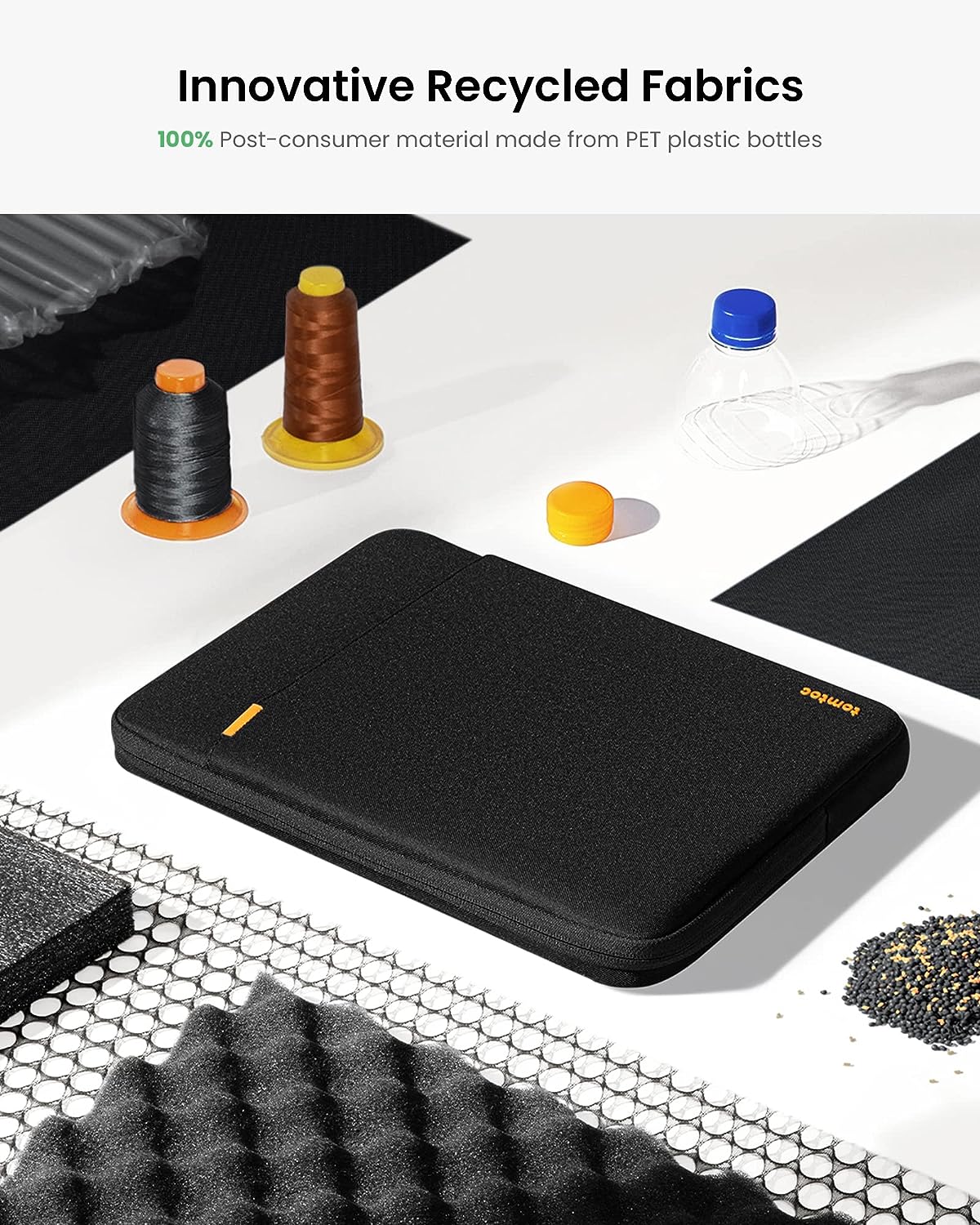 tomtoc 360° Protective Laptop Sleeve for 15-inch MacBook Air M4/A3241 2025, M3/A3114 2024, M2/A2941 2023, 15-inch MacBook Pro A1990 A1707, Dell XPS 15 Plus Laptop, Water-Resistant Computer Case Bag