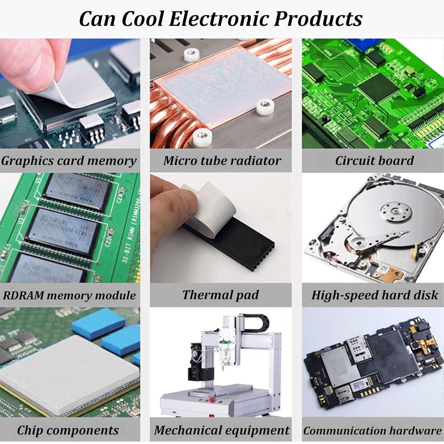 Thermal Pad 14.8 W/mK, 85x45x3mm, Non Conductive Heat Resistance High Temperature Resistance, Silicone Thermal Pads for Laptop Heatsink GPU CPU LED Cooler (3mm)