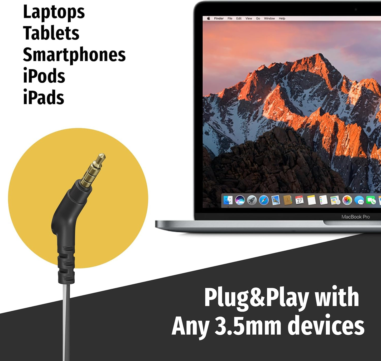 Symphonized Wired Earbuds with Microphone – 90% Noise Cancelling Ear buds with Mic, in Ear Headphones Wire for Computer & Phone, Earphones 3.5 mm Jack