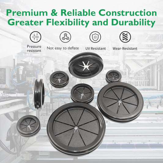 1 Inch Rubber Grommets for Wiring, 1 Inch Drill Hole 7/8 Inch ID, Firewall Grommets Automotive Cable Cords Hoses Protection, Double-Sided Rubber Plugs for Round Holes, 18 Pcs, 22x25 mm