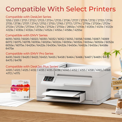 67XL Ink Cartridge (2-Black) Compatible for HP Ink 67 for HP 67XL Black Ink Cartridge High Yield for Deskjet 2700 2700e 2755e 2855e 2800e 2852e 2827e 4100e 4155e 4255e Envy 6000 6055e 6455e Series