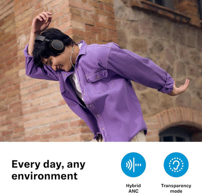 Sennheiser ACCENTUM Wireless Bluetooth Headphones - 50-Hour Battery Life, Audio, Hybrid Noise Cancelling (ANC), All-Day Comfort and Clear Voice Pick-up for Calls, Black/Copper