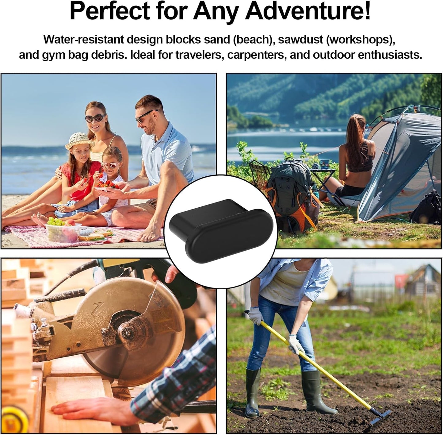 USB C Dust Plugs [36-Pack] -Anti Dust Plug Cover Charging Silicone Port Covers with Cleaning Brush Universal Type-C Protector for All USB C Devices