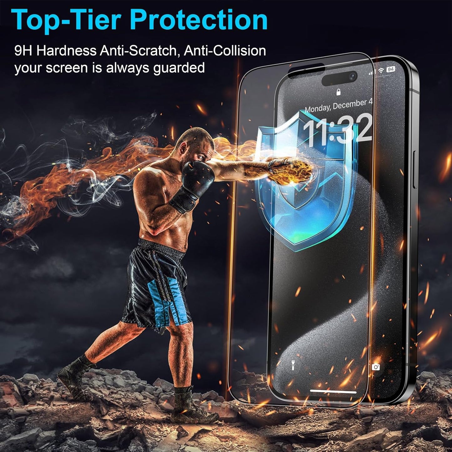 Mothca 2 Pack Matte Glass Screen Protector for iPhone 15 Pro 6.1-inch [Auto Fit Box Dust-Free] Edge to Edge Full Coverage Anti-Glare & Anti-Fingerprint Tempered Glass, Bubble Free, Smooth as Silk