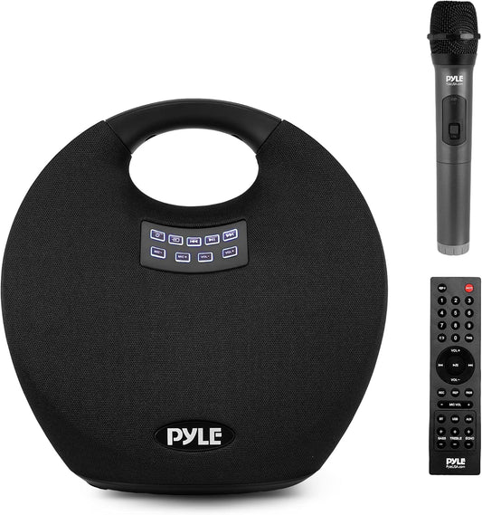 Pyle Mini IPX4 Waterproof Wireless Portable Bluetooth Speaker, with Built in Rechargeable Battery, Wireless Microphone, Clear Surround Sound, for Indoor and Outdoor Activities
