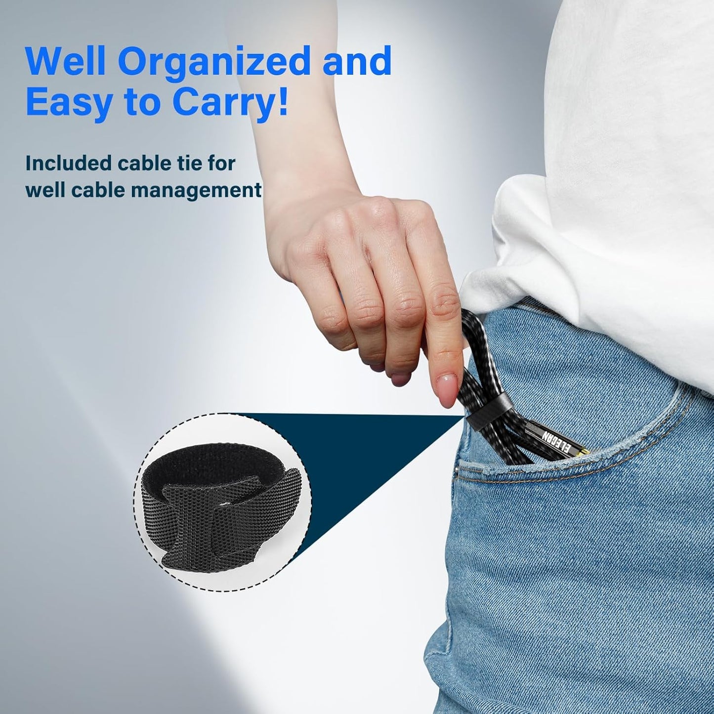 Elecan Headphone Extension Cable 5 Ft/2 Pack, 1/8 Inch 3.5 MM AUX Cord Wire Male to Female, Hi-Fi Sound Thin&Slim Braided TRS Stereo Audio Beats Cable Extender for Car,Home Stereos, Speaker,Phones