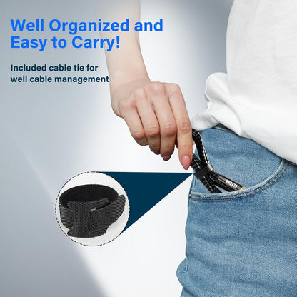 Elecan Headphone Extension Cable 5 Ft/2 Pack, 1/8 Inch 3.5 MM AUX Cord Wire Male to Female, Hi-Fi Sound Thin&Slim Braided TRS Stereo Audio Beats Cable Extender for Car,Home Stereos, Speaker,Phones