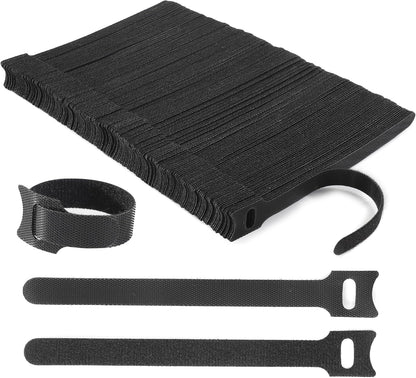 Reusable Cable Ties, 210 PCS 6 Inches Adjustable Cord Straps Wire Organizer Cord Wrap and Hook Loop Cable Management