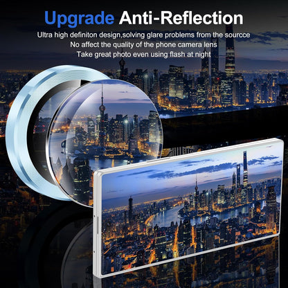 for Samsung Galaxy Z Fold 7 Camera Lens Protector, Individual Metal Ring Tempered Glass Lens Cover, [Strong Adsorption] Scratch Resistant Ultra-Thin HD Clear Lens Cover, 1 Set-Blue