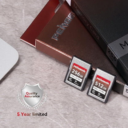 Pergear Upgraded 256GB CFexpress Type A Memory Card, Up to 780MB/s Read Speed & 780MB/s Write Speed for 4K 120P,8K 30P Recording, for Sony Alpha & FX Cameras, 2-Pack (Upgraded Version VPG200)