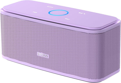DOSS SoundBox Touch Wireless Bluetooth Speaker with 12W HD Sound and Bass, IPX5 Water-Resistant, 20H Playtime, Handsfree, Portable for Office, Home, Outdoor, Travel-Purple