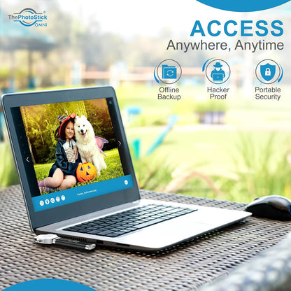 ThePhotoStick® Omni 128GB USB Flash Drive & Memory Stick – Photo & Video Backup for iPhone, Android, Mac & PC – Multiport Connection to Easily Store & Transfer Files