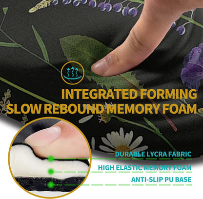 Hokafenle Ergonomic Mouse Pad Wrist Support with Stepped-Wedge Design, Wrist Rest Pain Relief Mousepad Filled with Memory Foam, Carpal Tunnel Mousepad for Wireless Mouse(12x8 inch, Foliage)