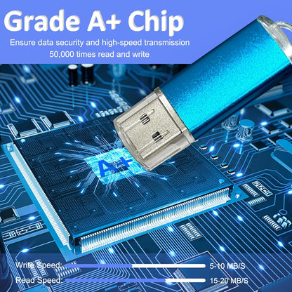 16GB FAT32 USB Flash Drive 20 Pack Nicepicten USB 2.0 Thumb Drives 20Pack Metal Jump Zip Drive Memory Stick Pendrive Memoria USB 16 GB with 20PCS Lanyard Label - Mixcolor 20 X 16GB Flash Drives