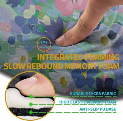 Hokafenle Ergonomic Mouse Pad Wrist Support with Stepped-Wedge Design, Wrist Rest Pain Relief Mousepad Filled with Memory Foam, Carpal Tunnel Mousepad for Wireless Mouse(12x8 inch, Painting Flowers)