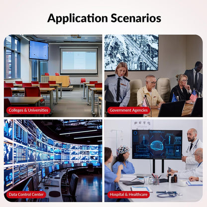 AV Access 4K HDMI Fiber KVM Extender Over IP, up to 550m/1800ft, Zero Latency, 3xUSB 2.0 Ports, Remote Keyboard Mouse USB Control Over Fiber Optic, Remote PC Control in Server Room (4KIP500F-KVM)