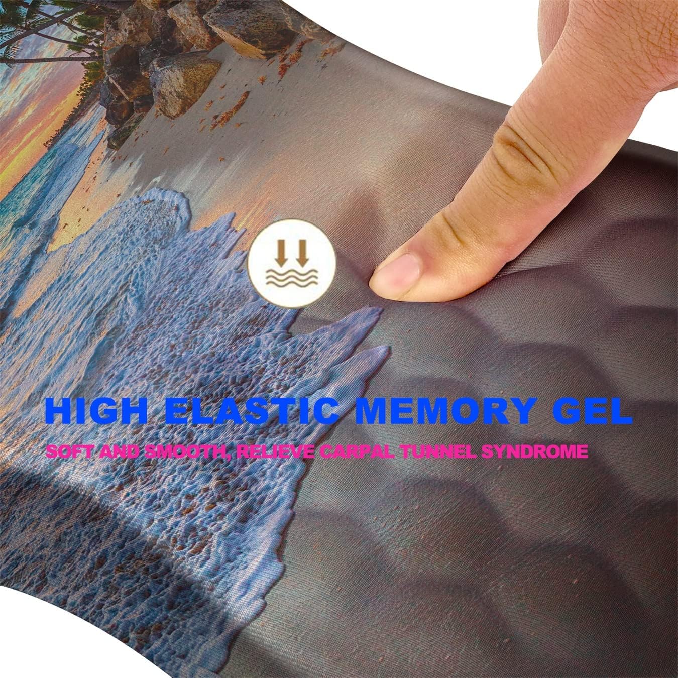 Mouse Pad Wrist Support, Ergonomic Mouse Pad with Massage Dot, Comfortable Computer Mouse Pad for Laptop, Wrist Rest Pain Relief Mousepad with Non-Slip PU Base for Office & Home, 12 x 8 in