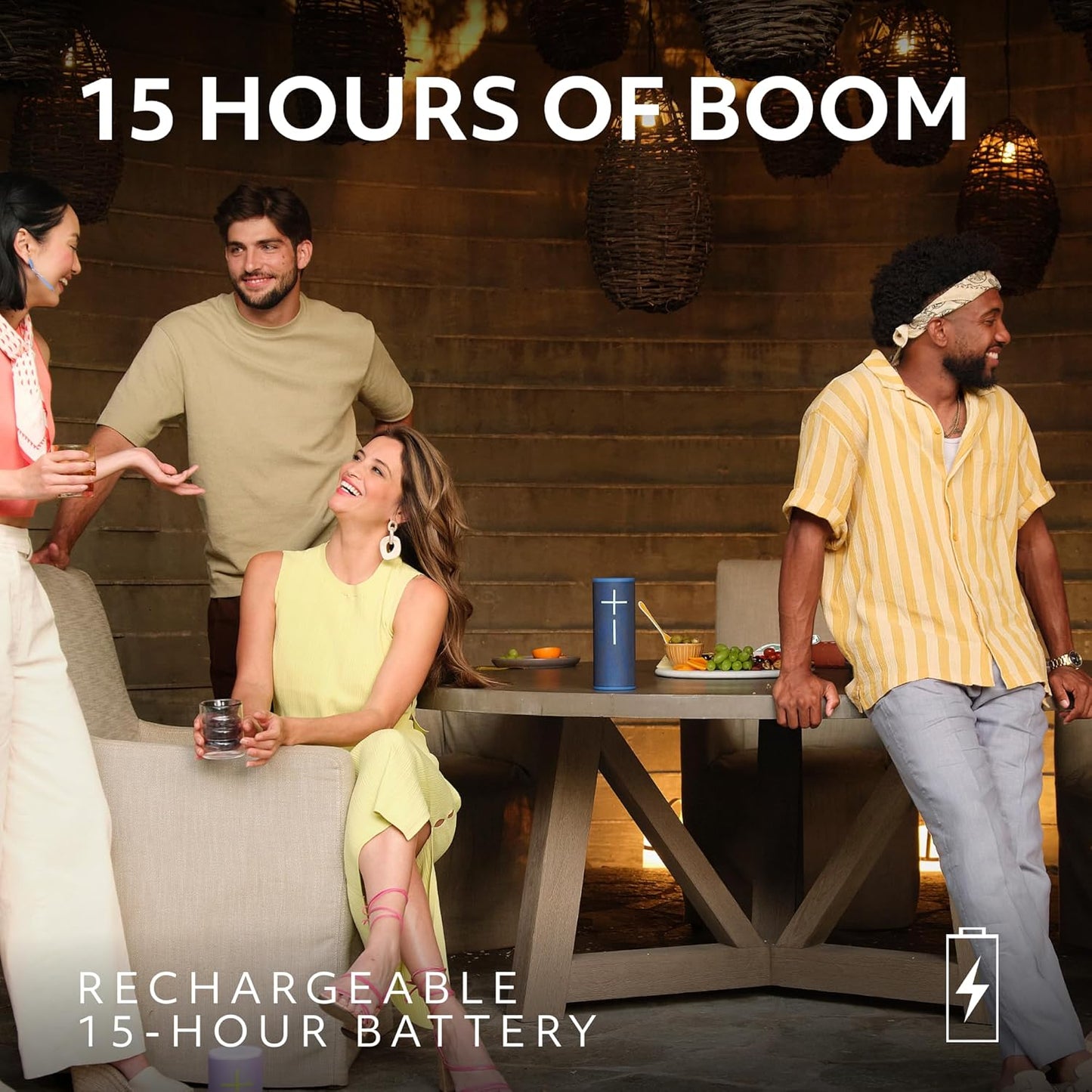 Ultimate Ears Boom 4 Portable Waterproof Bluetooth Speaker with 360-Degree Immersive Sound, Outdoor Floating Speaker, 15-Hour Battery, 147ft Range - Red