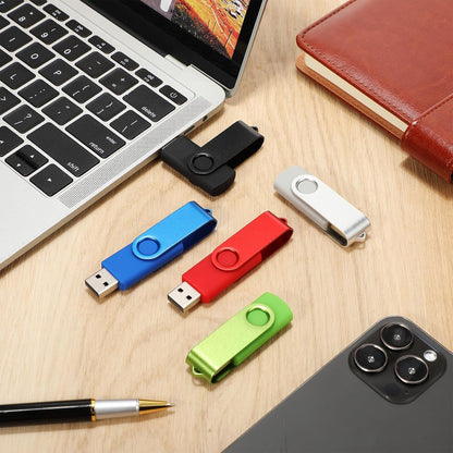 50 Pack 32GB USB 2.0 Flash Drives Bulk Portable USB Thumb Drives Swivel with LED Light Swivel Flash Memory Pen Jump Stick for Data Storage Back to School Office Employee Appreciation Gift