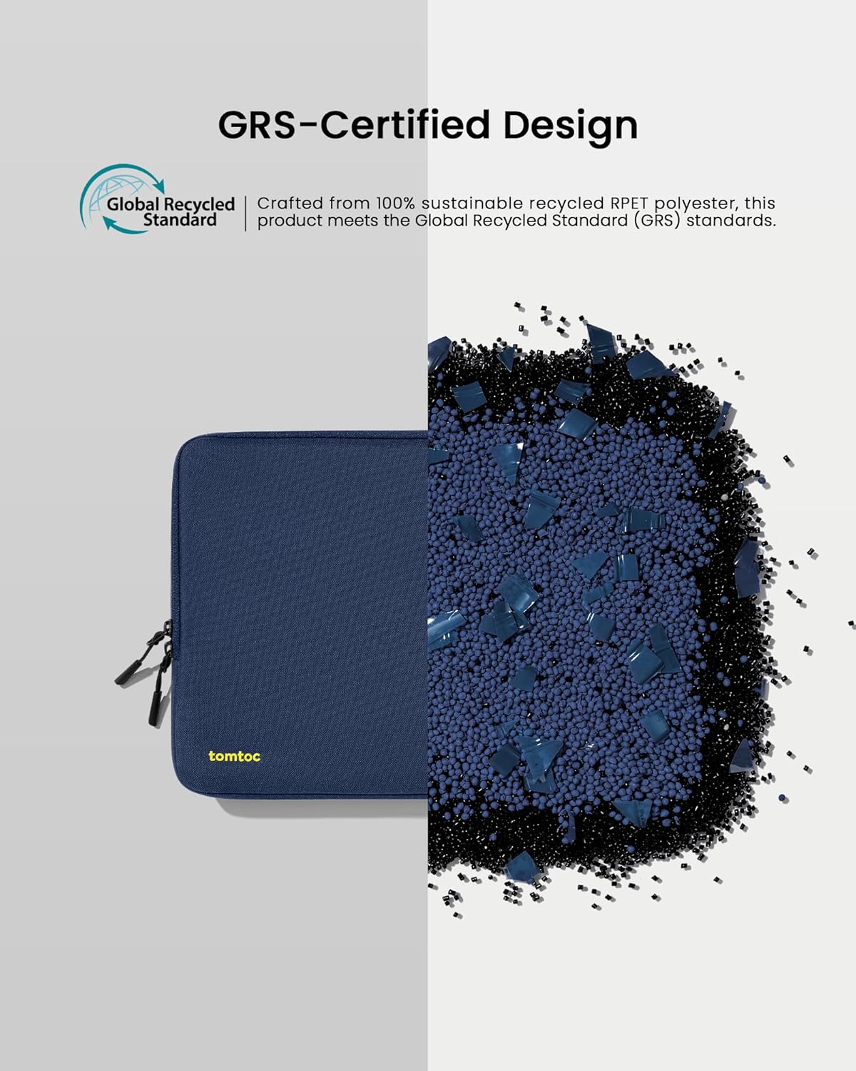 tomtoc 360° Protective Laptop Sleeve for 15-inch MacBook Air M4/A3241 2025, M3/A3114 2024, M2/A2941 2023, 15-inch MacBook Pro A1990 A1707, Dell XPS 15 Plus Laptop, Water-Resistant Computer Case Bag