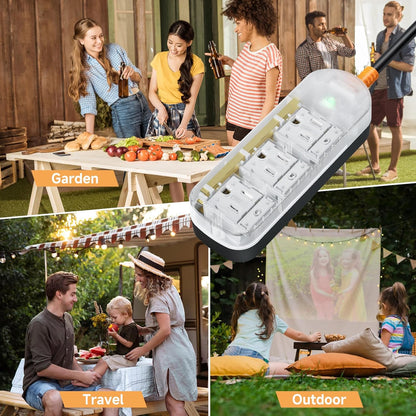 Surge Protector Power Strip, Covozon 3 Outlets 6ft Extension Cord, 1875W Outdoor Power Strip Weatherproof, Mountable Small Power Strip for Home, Outdoor, Travel.