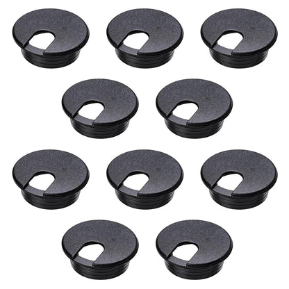 Desk Grommet 1-3/8inch(35mm)10 Pcs, Desk Hole Grommet, Cable Grommet, Desk Hole Cover, Desk Cord Hole Cover, Desk Cable Hole Cover, Desk Wire Hole Insert, Furniture Hole Cover(Black Grommets)