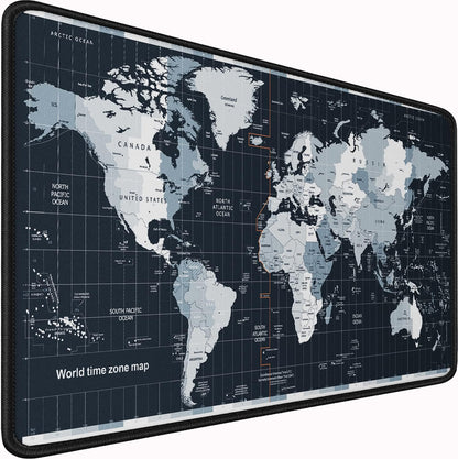Large Gaming Mouse Pad with Stitched Edges, 31.5x15.7 in Extended Computer Keyboard Mouse Mat, Water Resist Non-Slip Mousepad Rubber Base Long XXL Desk Mousepad for Work & Gaming, Home, Map